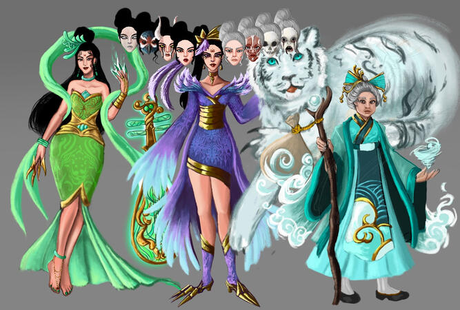 Assorted Chinese Myth Figures